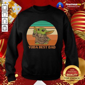 Baby Yoda Best Dad Vintage Retro Sweatshirt - Design By Togethertee.com