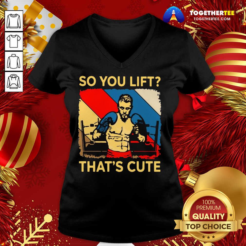 Boxing So You Lift That’s Cute Vintage V-neck - Design By Togethertee.com Boxing So You Lift That’s Cute Vintage V-neck - Design By Togethertee.com