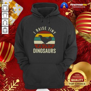 Chickens I Raise Tiny Dinosaurs Vintage Retro Hoodie - Design By Togethertee.com