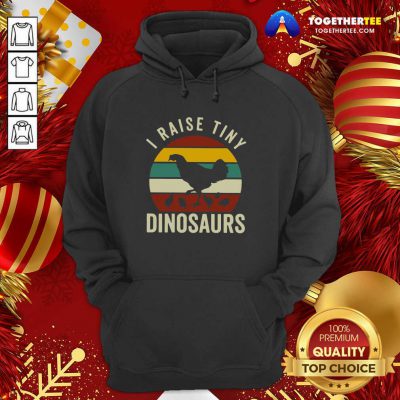 Chickens I Raise Tiny Dinosaurs Vintage Retro Hoodie - Design By Togethertee.com
