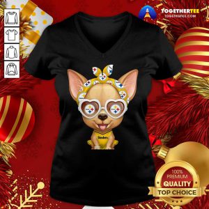 Chihuahua Pittsburgh Steelers V-neck - Design By Togethertee.com