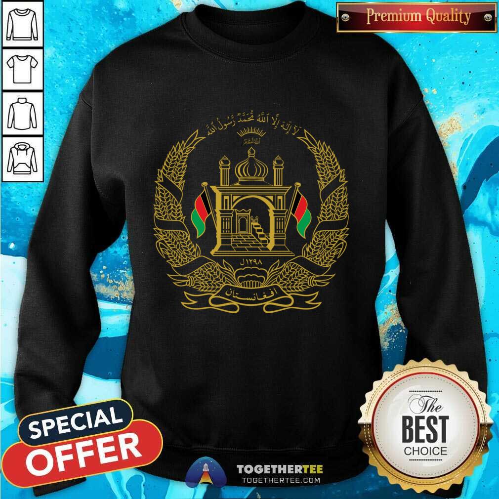 The National Emblem Of Afghanistan Sweatshirt - Design By Togethertee.com The National Emblem Of Afghanistan Sweatshirt - Design By Togethertee.com