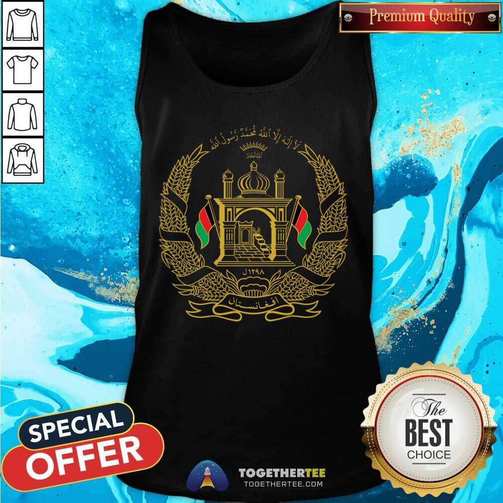 The National Emblem Of Afghanistan Tank Top - Design By Togethertee.com The National Emblem Of Afghanistan Tank Top - Design By Togethertee.com