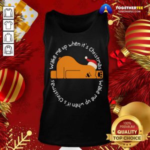 Wake Me Up When It's Christmas Tank Top - Design By Togethertee.com