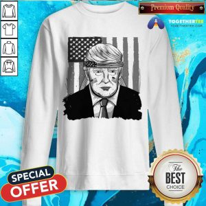 America Ribbon Usa Flag Donald Trump 2020 Graphic Sweatshirt - Design By Togethertee.com