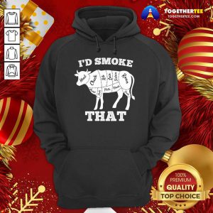 I'd Smoke That Cow Funny Grilling Party Saying Vintage Hoodie - Design By Togethertee.com