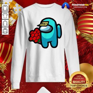 Impostor Among Us Valentine 2021 Bae Flower Sweatshirt - Design By Togethertee.com