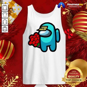 Impostor Among Us Valentine 2021 Bae Flower Tank Top - Design By Togethertee.com