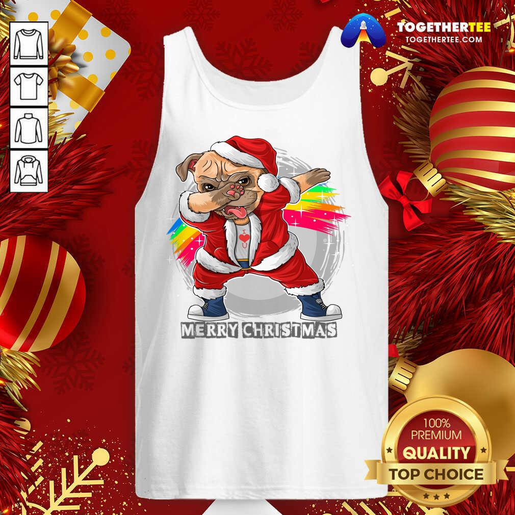 Santa Claus The Cute Pug Tank Top - Design By Togethertee.com Santa Claus The Cute Pug Tank Top - Design By Togethertee.com