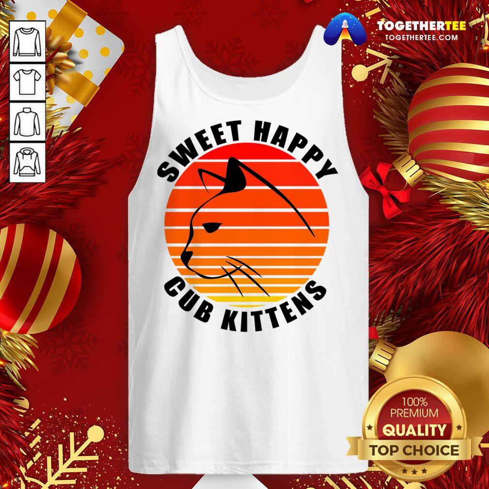 Sweet Happy Cub Kittens Tank Top - Design By Togethertee.com Sweet Happy Cub Kittens Tank Top - Design By Togethertee.com
