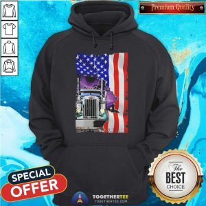 Blood Inside Me Trucker American Flag 2021 Hoodie - Design By Togethertee.com