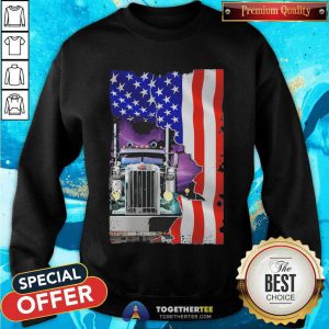 Blood Inside Me Trucker American Flag 2021 Sweatshirt - Design By Togethertee.com