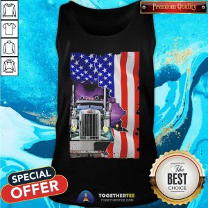 Blood Inside Me Trucker American Flag 2021 Tank Top - Design By Togethertee.com
