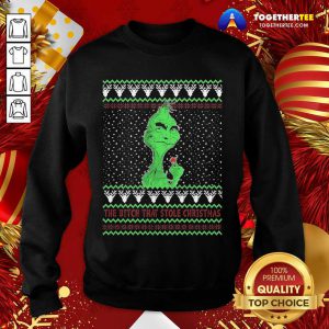 Grinch Covid The Bitch That Stole Ugly Christmas Sweatshirt - Design By Togethertee.com