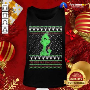 Grinch Covid The Bitch That Stole Ugly Christmas Tank Top - Design By Togethertee.com