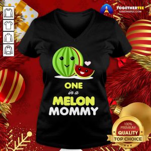 One In A Melon Mommy Funny Fruit Watermelon Mom V-neck - Design By Togethertee.com