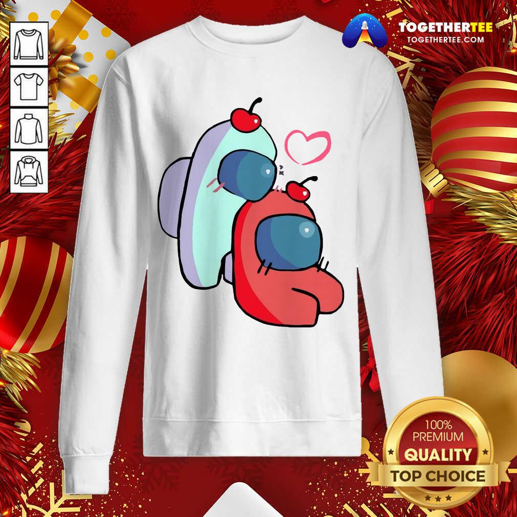 Among Us Game Valentines Day Sweatshirt - Design By Togethertee.com Among Us Game Valentines Day Sweatshirt - Design By Togethertee.com