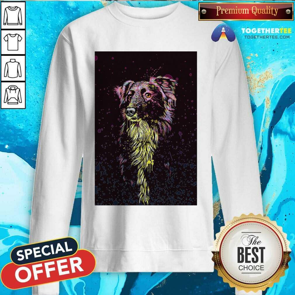 Border Collie Color Paint Vertical Sweatshirt - Design By Togethertee.com Border Collie Color Paint Vertical Sweatshirt - Design By Togethertee.com