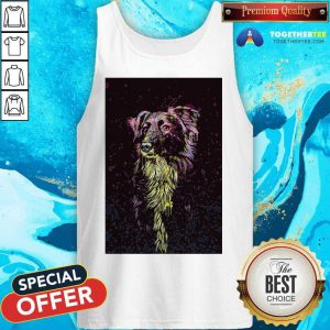 Border Collie Color Paint Vertical Tank Top - Design By Togethertee.com