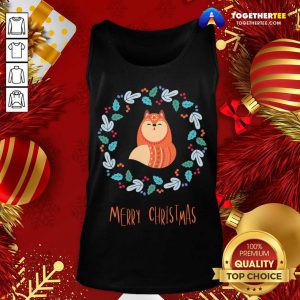 Floral Christmas Woodland Fox Tank Top - Design By Togethertee.com