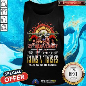 Guns N’ Roses 35th Anniversary Signatures Tank Top - Design By Togethertee.com
