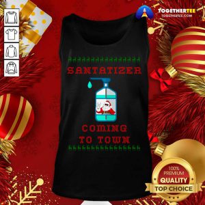 Santa Sanitizer Funny Christmas Tank Top - Design By Togethertee.com
