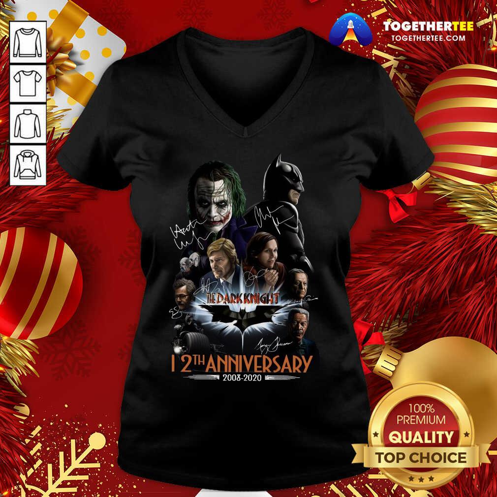 The Dark Knight 12th Anniversary 2008 2020 Signatures V-neck - Design By Togethertee.com The Dark Knight 12th Anniversary 2008 2020 Signatures V-neck - Design By Togethertee.com