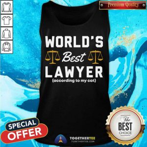World'S Best Lawyer According To My Cat Tank Top - Design By Togethertee.com