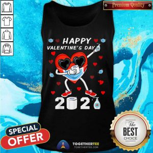 Dabbing Heart In A Mask Happy Valentines Day 2021 Tank Top - Design By Togethertee.com