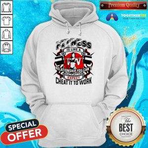 Fitness Is Like A Relationship You Cant Cheat And Expect Cheat It To Work Weight Light Moon Blood Hoodie - Design By Togethertee.com
