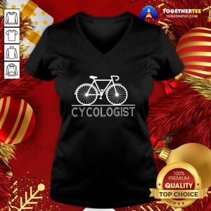 The Bicycle Cycologist V-neck - Design By Togethertee.com