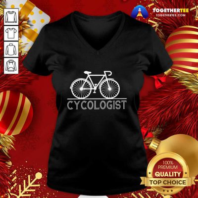 The Bicycle Cycologist V-neck - Design By Togethertee.com