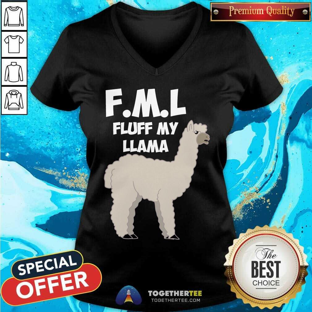 FML Fluff My Llama V-neck - Design By Togethertee.com FML Fluff My Llama V-neck - Design By Togethertee.com