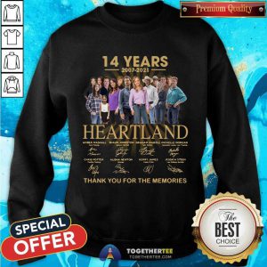 14 Years Heartland Thank You For The Memories Signatures Sweatshirt - Design By Togethertee.com
