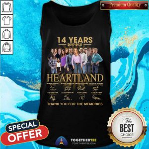 14 Years Heartland Thank You For The Memories Signatures Tank Top - Design By Togethertee.com