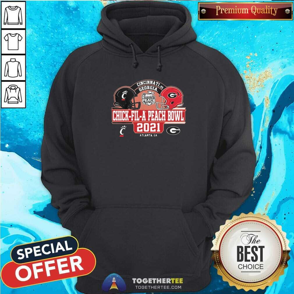 Cincinnati Vs Georgia Peach Chick Fil A Peach Bowl 2021 Hoodie Cincinnati Vs Georgia Peach Chick Fil A Peach Bowl 2021 Hoodie