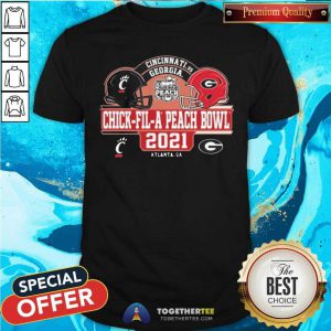 Cincinnati Vs Georgia Peach Chick Fil A Peach Bowl 2021 Shirt