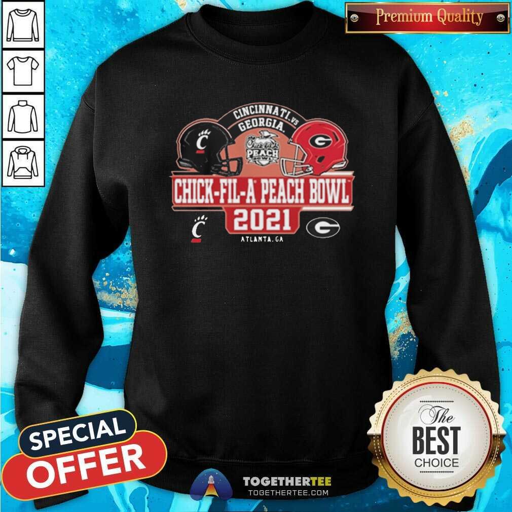 Cincinnati Vs Georgia Peach Chick Fil A Peach Bowl 2021 Sweatshirt Cincinnati Vs Georgia Peach Chick Fil A Peach Bowl 2021 Sweatshirt