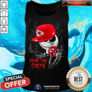 Jack Skellington Fear The Kansas City Chiefs Tank Top - Design By Togethertee.com