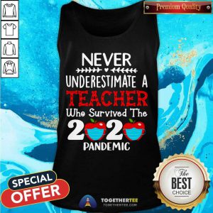 Never Underestimate A Teacher Who Survived The 2020 Pandemic Tank Top - Design By Togethertee.com