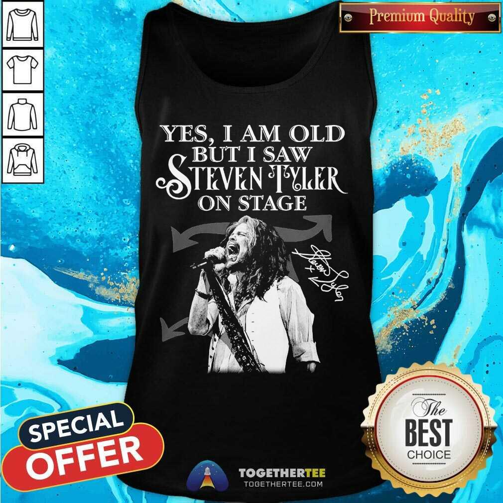 Yes I Am Old But I Saw Steven Tyler On Stage Signatures Tank Top - Design By Togethertee.com Yes I Am Old But I Saw Steven Tyler On Stage Signatures Tank Top - Design By Togethertee.com