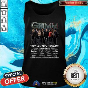 Grimm 10th Anniversary Thank You For The Memories Signatures Tank Top