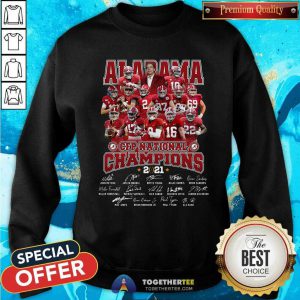 Alabama Crimson Tide CFP National Champions 2021 Signatures Sweatshirt