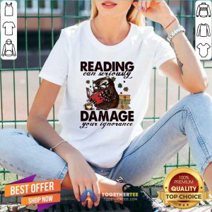 Owl Reading Can Seriously Damage Your Ignorance V-neck - Design By Togethertee.com