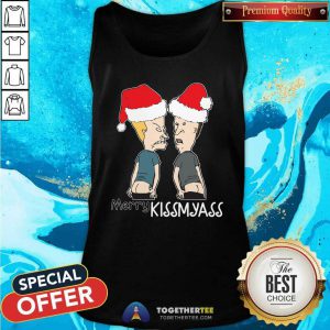 Beavis And ButtHead Merry Kissmyass Christmas Tank Top