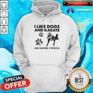I Like Dogs And Karate And Maybe 3 People Hoodie