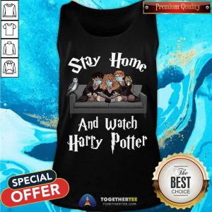 Stay Home And Watch Harry Potter Face Mask Tank Top - Design By Togethertee.com