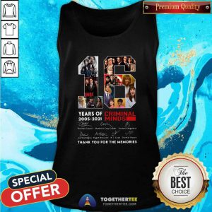 16 Years Of 2005 2021 Criminal Minds Thank You For The Memories Signatures Tank Top