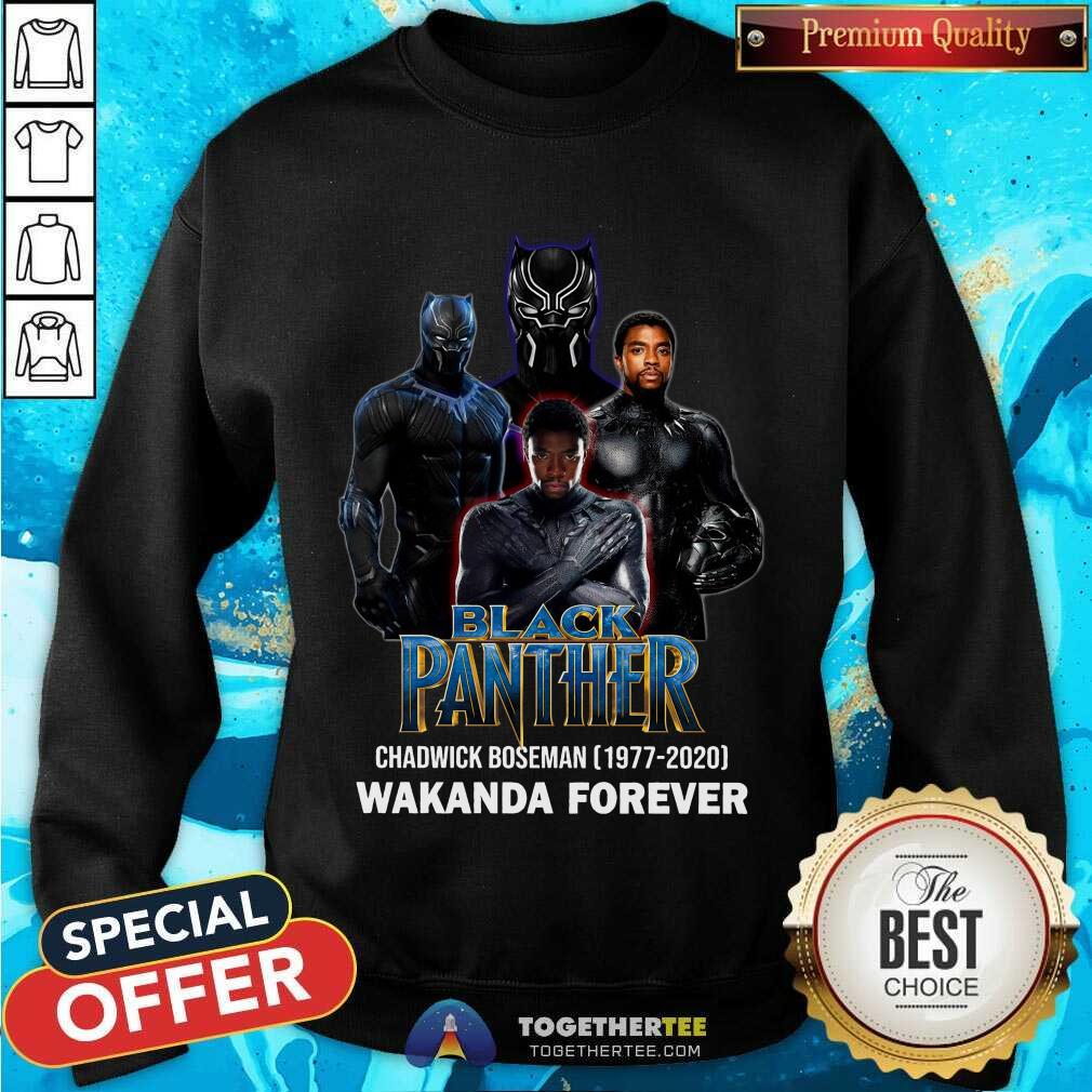 Black Panther Chadwick Boseman 1977 2020 Wakanda Forever Sweatshirt - Design By Togethertee.com Black Panther Chadwick Boseman 1977 2020 Wakanda Forever Sweatshirt - Design By Togethertee.com