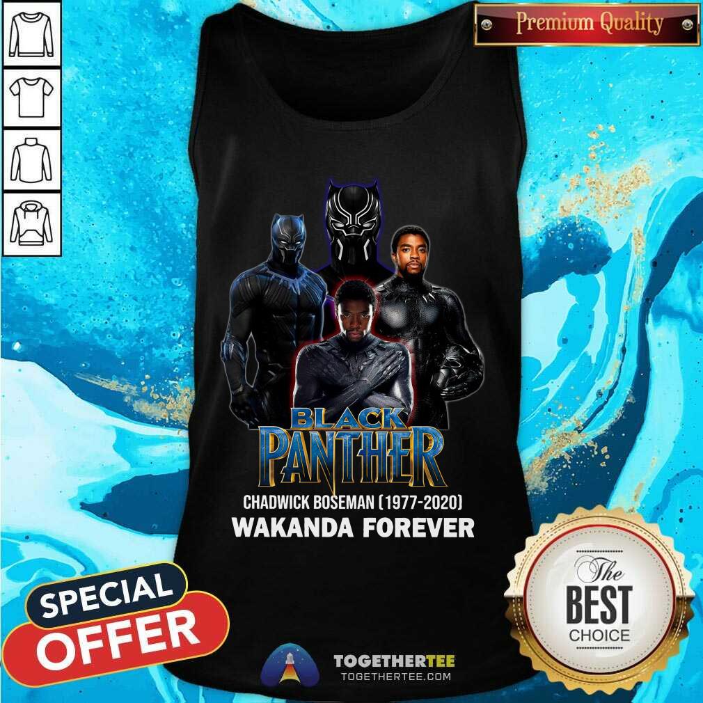 Black Panther Chadwick Boseman 1977 2020 Wakanda Forever Tank Top - Design By Togethertee.com Black Panther Chadwick Boseman 1977 2020 Wakanda Forever Tank Top - Design By Togethertee.com
